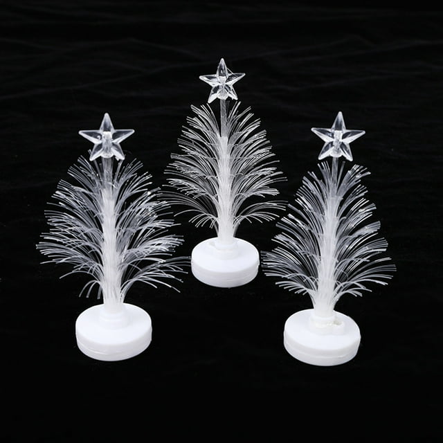 IFANLANDOR Christmas Tree Fiber Optic 8Pcs Led Lamp With White And Colorful Lights For Indoor Space