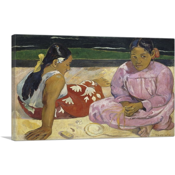ARTCANVAS Women of Tahiti - Femmes de Tahiti 1891 Canvas Art Print by Paul Gauguin - Size: 40" x 26" (0.75" Deep)