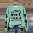 thumbnail image 2 of Wyzesi Ensembles de Chandails en Molleton Vêtements pour Femmes Ensemble Jupe Jour de Match Mode Sport Décontracté Manches Longues Col Rond Chandail en Molleton de Baseball Chemise de Football, 2 of 4