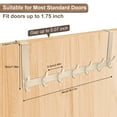 thumbnail image 5 of Over The Door Hooks,BUSATIA Door Hanger Hooks for Hanging, Over The Door Towel Racks for Bathroom with 14 Coat Hooks, Over The Door Hanger for Coats and Towels, White, 5 of 6