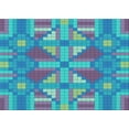 thumbnail image 1 of Ahgly Company Machine Washable Indoor Rectangle Transitional Bright Turquoise Blue Area Rugs, 5' x 8', 1 of 7