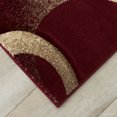 thumbnail image 5 of Allstar Red Woven Hand Carved Contemporary. Modern Circles Area Rug (3' 9" x 5' 1"), 5 of 7