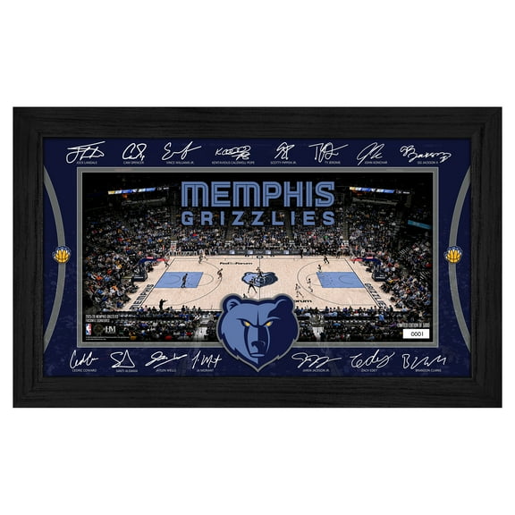 Highland Mint  Memphis Grizzlies 2025 Signature Court Framed Picture