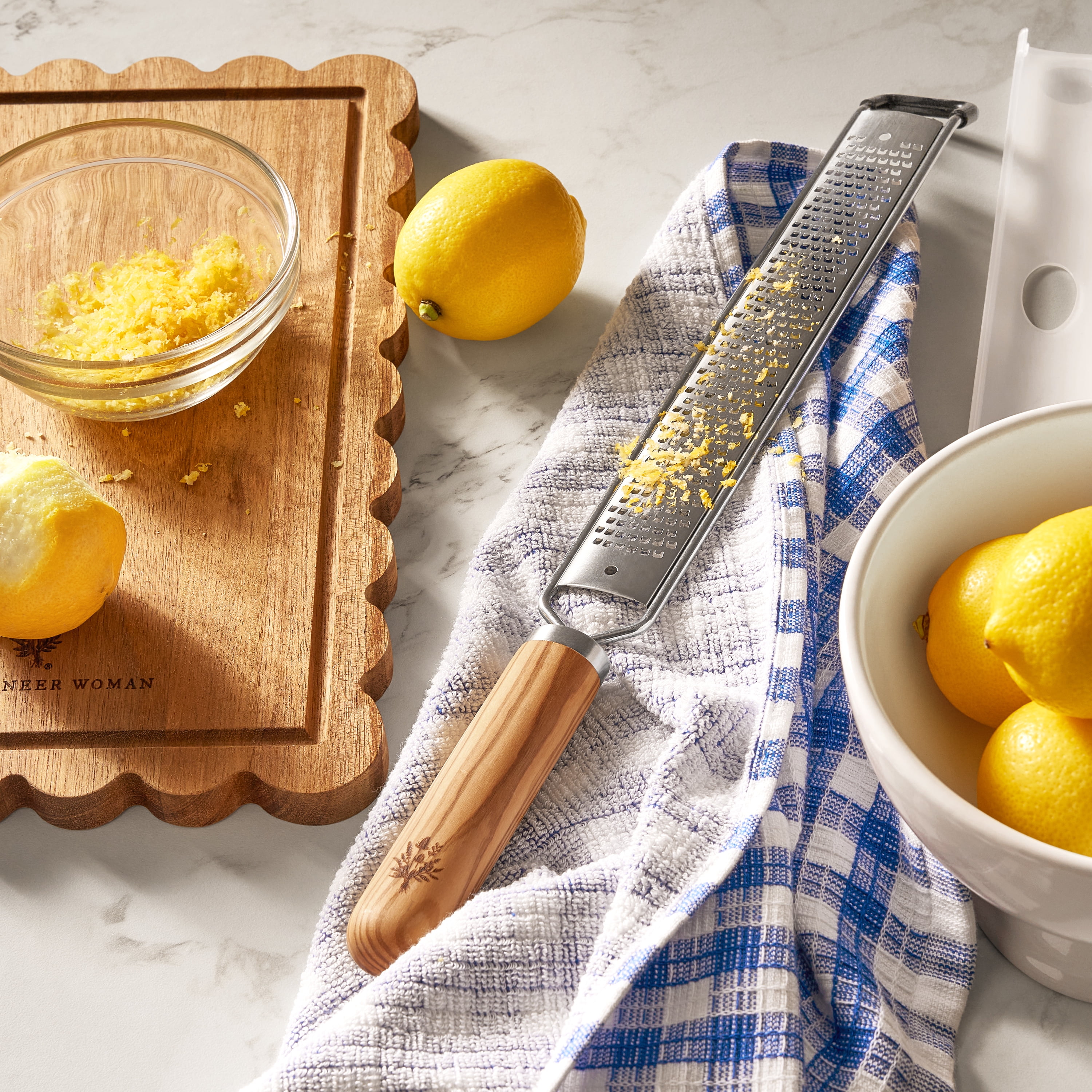 The Pioneer Woman Stainless Steel Zester with Olivewood Handle