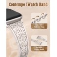thumbnail image 4 of Wearlizer Stainless Steel Scrollwork Band Compatible with Apple Watch, Dressy Chain Bracelet for Women, 38/40/41/42/44/45/46/49mm, Series 11/10/9/8/7/6/5/4, SE, Ultra 7, 4 of 7