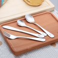 thumbnail image 4 of THORMN 4pcs/set Teaspoon Spoon Fork Knife Utensils Set Stainless Steel Baby Kids Learning Eating Habit Children Tableware, 4 of 9