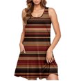 thumbnail image 5 of Zpanxa Sleeveless Ombre Dress Plus Size Women's Casual Round Neck Short Above Knee, 5 of 5