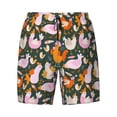 thumbnail image 4 of Lsque Mens Swim Trunks Roosters and Chicks Pattern - Bathing Suit Compression Liner - Beach Swim Shorts Swimwear - (S-3XL) - Stretch Quick Dry -X-Large, 4 of 9