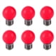 thumbnail image 1 of 6X E27 LED Luz Rojo Calido Bombilla Lampara de Plastico (0,5 W Potencia, Rojo), 1 of 4