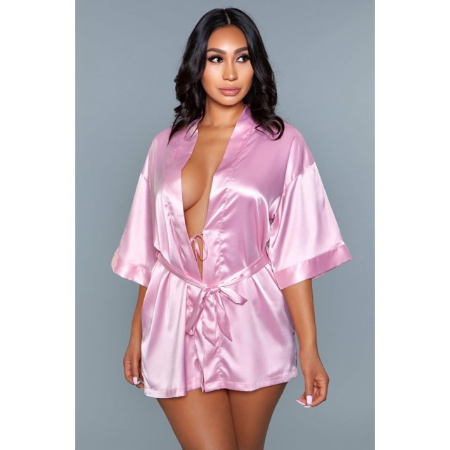 1947 Getting Ready Robe Rose Pink, Talla : S BeWicked 1947-S-ROSEP