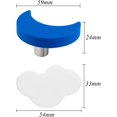 thumbnail image 2 of 6 pomos de armario, pomos de cajón suaves, pomos de nube de luna, pomo de puerta, tirador de muebles, pomos de goma suave para decoración de cajones y armarios TUNC Sencillez, 2 of 5