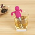 thumbnail image 2 of Bonito colador de té para té suelto, bola de té de acero inoxidable de malla fina, más empinado y difusor con tapa de silicona para taza de té y taza, con cepillo de limpieza, rosa roja Sincero Hogar, 2 of 6