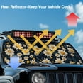 thumbnail image 5 of Uorisanigo Windshield Sun Shade Compatible with Jeep Wrangler TJ JK JKU Sport Sahara Rubicon 2 Door & 4 Door Cute Daisy Print Sunshade Cover Reflective Sun Visor Block UV Keep Cool,Car Accessories, 5 of 7