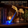 thumbnail image 4 of Dragon Bookshelf Nook Light, 3D Printed Fire-Breathing Fantasy Shelf Decor, Flying Dragon Design Fantasy Reading Nook Decor, Unique Gift for Book Lover Halloween Display, 4 of 7