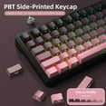 thumbnail image 4 of X85 Wireless Mechanical Keyboard, TKL 82 Keys Bluetooth 5.0/2.4GHz/USB-C Hot Swappable Custom Keyboard, Knob, Gasket Structure, RGB Backlit Gaming Keyboard for PC/Mac/PS4/Xbox (BLACKPINK), 4 of 9