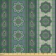 thumbnail image 2 of Ambesonne Mandala Fabric by the Yard Microfiber, Paisley Star, 1 Yard, Grey Tan Beige, 2 of 2