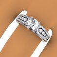thumbnail image 3 of Dazzlingrock Collection 1.75 Carat (ctw) 14k Round Diamond Ladies Vintage Style Solitaire With Accents Bridal Engagement Ring 1 3/4 CT, White Gold, Size 8, 3 of 3