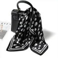 thumbnail image 3 of 100% Pure Mulberry Silk Small Square Scarves -21'' x 21''- Digital Printed Neckerchief –Women Men Lightweight Scarf, 3 of 5