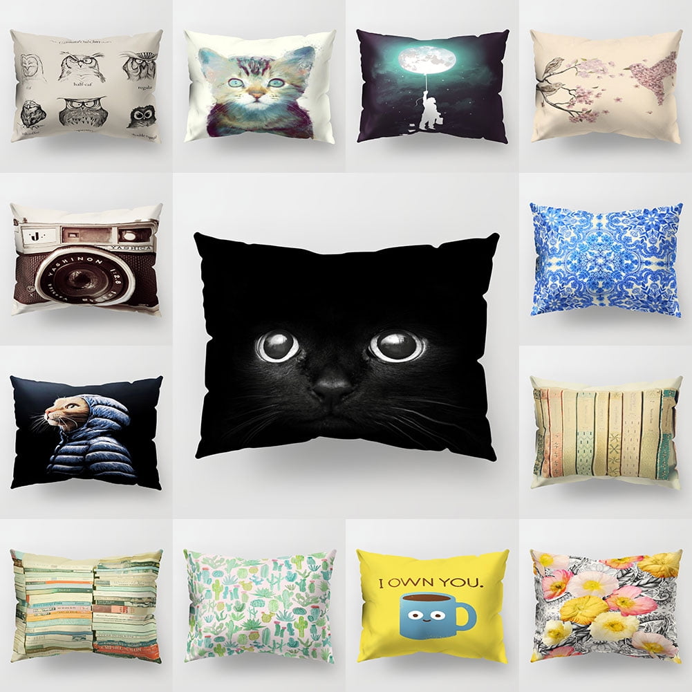 Rectangle Short Plush Throw Pillow Case Bolster Cushion Cover Home Seat Decor Rectangle Short Plush Throw Pillow Case Bolster Cushion Cover Home Seat Decor