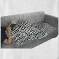 thumbnail image 5 of Alphabet Soft Flannel Fleece Blanket, Monochrome Design of ABC's in Various Motifs Floral Details Swirls and Streaks, Cozy Plush for Indoor and Outdoor Use, 50" x 60", Charcoal Grey, by Ambesonne, 5 of 5