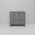 thumbnail image 4 of Lexora Home Jacques 36" Carrara Marble Top Single Vanity in Distressed Gray, 4 of 9