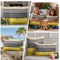 thumbnail image 4 of Outdoor Pillow Covers Gradient Yellow Wood Grain Waterproof Pillow Cases 20x12 Set of 2, Vintage Farmhouse Wooden Throw Pillow Cover Pillowcase for Patio Balcony Couch Garden, 4 of 9