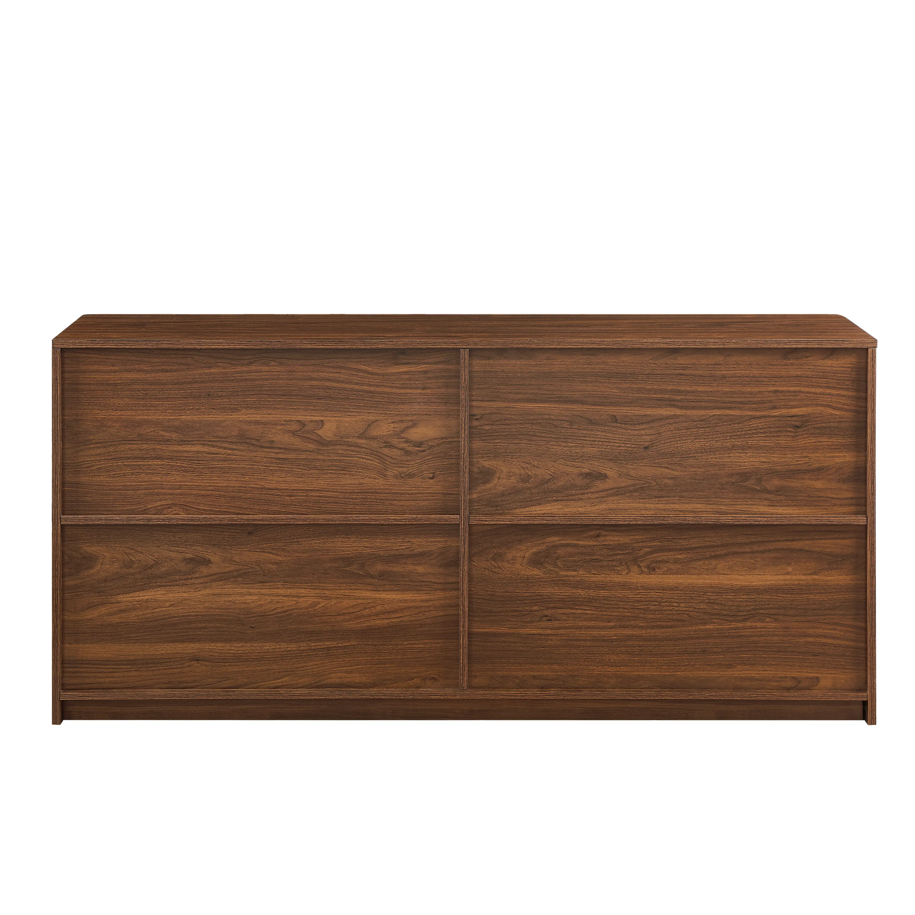 Aukfa 59" Modern Sideboard Cabinet, Wood Storage Credenza & TV Cabinet with 6 Fluted Doors for Living Room/Dining Room,Walnut