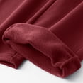 thumbnail image 7 of LMOIPLI Men's Basic Straight Casual Pants Elastic Drawstring Waist Stretch Soft Wrinkle Proof Daily Trousers with Side Pockets Wine XL, 7 of 7