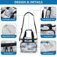 thumbnail image 4 of Insulated Cooler Bag with Multiple Pockets Lightweight Lunch Box Tote for Travel Beach Camping Office Watercolor Vintage Planes, 4 of 7