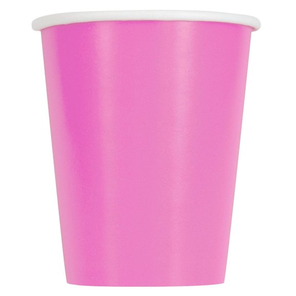 Party Eh! 8 gobelets en papier 12 oz rose vif