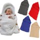thumbnail image 5 of Saco de dormir de lana de punto para bebé de otoño e invierno, saco de dormir con botones, manta para fotografía, carrito de dormir, saco de dormir para fotografía de pañales, 5 of 6