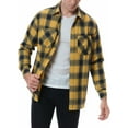 thumbnail image 4 of WARHORSEE Flannel Shirt for Men Long Sleeve Regular Fit Button Down Casual Plaid Shirt, 4 of 12