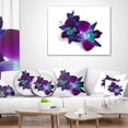 thumbnail image 4 of Designart Deep Purple Orchid Flowers on White - Flowers Throw Pillowwork - 12x20, 4 of 5