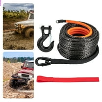 Miumaeov Synthetic Winch Rope Line 25500LBS Car Tow Recovery Cable Truck SUV 3/8" x 92ft