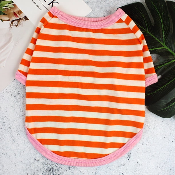 Xiao Hua Camiseta para perro y gato, camisetas transpirables para mascotas, sudadera para cachorro, ropa para perro, abrigos para perros pequeños, medianos y gatos, naranja, XL