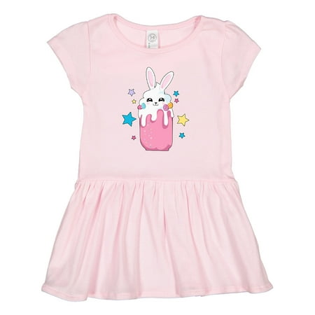

Inktastic Easter Strawberry Bunny Drink with Stars Gift Toddler Girl Dress
