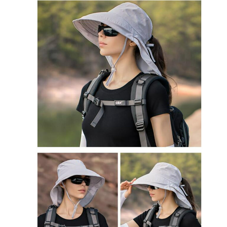 Laidan Fishing Hat Sun UV Protection UPF 50+ Sun Hat Bucket Summer Men Women Large Wide Brim Hiking Outdoor Hats-Light Grey, Adult Unisex, Size: One
