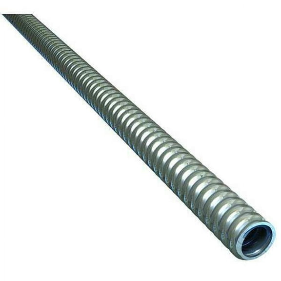 Flexible Metallic Conduit, 3/4 in Trade Size, 50 ft, Steel, Galvanized, Gray