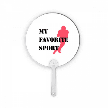 

Like Sports Fitness Balanced Rugby Plastic Round Handheld Fan Decorations Craft