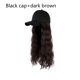 thumbnail image 4 of Guardurnaity Peluca de gorra de béisbol para mujer, extensión de pelo falso decorativo ondulado largo y rizado, sombrero de decoración, accesorio Cuidado del cabello Sombrero Negro Marrón Oscuro Guardurnaity CE014807-02, 4 of 6