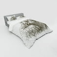 thumbnail image 3 of Ambesonne Black White Bedding Set 3 Pcs, Eagle Wildlife Art, Twin XL, Black White, 3 of 3