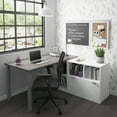 thumbnail image 6 of Bestar i3 Plus L-Desk with One File Drawer in Bark Gray, 6 of 9