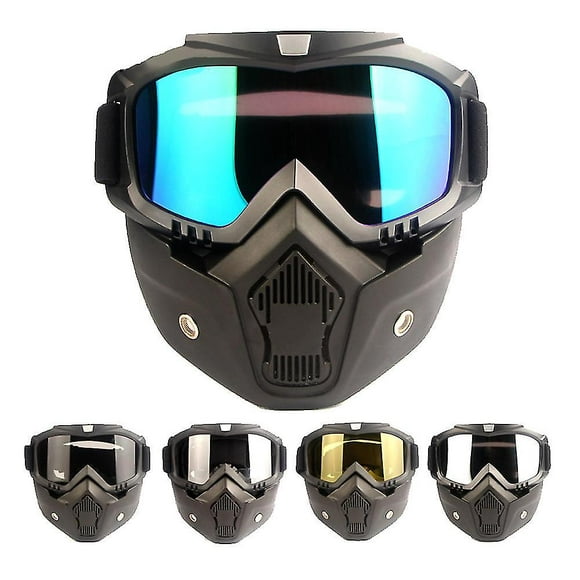 Masque Tactique Airsoft Paintball Masque de Protection Complet du Visage Casque de Sécurité Lunettes de Protection de Combat