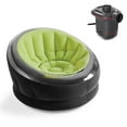 thumbnail image 1 of Intex Empire Inflatable Lounge Chair, Green & Intex 12V Corded Electric Air Pump, 1 of 10