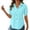 Sky Blue, variant on Vivianyo HD Women's Short Sleeve Button Down Shirts,Collared Work Tops with Pockets, Lightweight Summer Shirts With Loose Fit Daily ,Navy, Size S-2XL