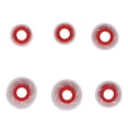 thumbnail image 3 of 6 tapones de silicona para auriculares, suaves y con aislamiento de ruido, de 3 tamaños, para orificios de sonido de 4,5 a 6,5 mm, color rojo transparente., 3 of 14