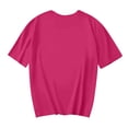 thumbnail image 4 of TIMIFIS T-Shirts à Manches Courtes de la Saint-Valentin pour Femmes Mode Décontractée Col Rond T-Shirt Imprimé Cœur d'Amour T-Shirt d'Été Ample Col Rond T-Shirts, 4 of 4