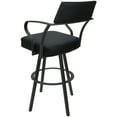thumbnail image 5 of Carolina Swivel Bar Height 30" Metal WB Stool - Black Vinyl - Gray, 5 of 6