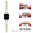 thumbnail image 3 of Banda Compatible para Apple Watch Bands 38mm 42mm iwatch Bands para mujer Joyería Correa de pulsera de metal, reemplazo de pulsera Xemadio 2033275-3, 3 of 9