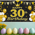 thumbnail image 6 of Glamorous Glittery 30th Birthday Banner with Crown Balloons and Streamers Backdrop Party Decoration for Birthday Parties Photography Props Photo Booth Decorations, 6 of 7